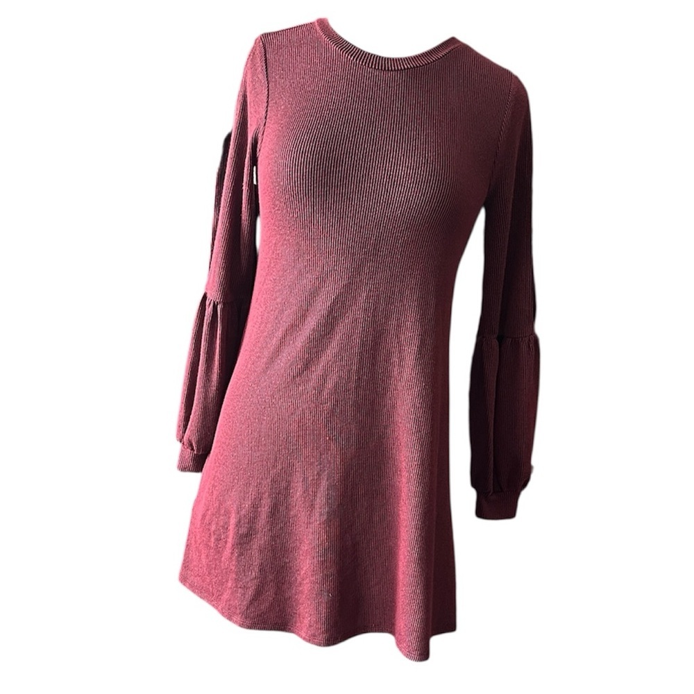 BCBGeneration Burgundy Knit Cold shoulder dress size XS